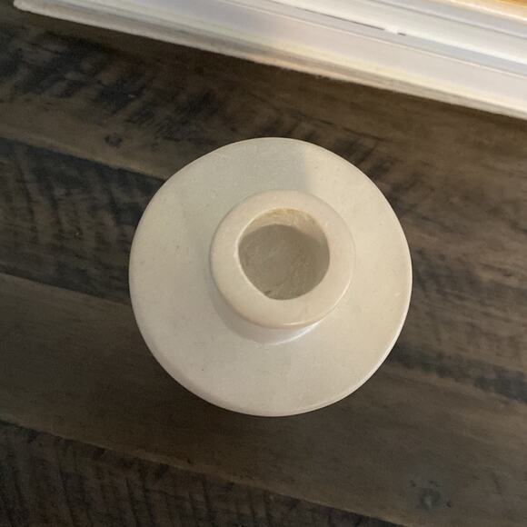 Rare VTG Rockwood Ivory Twist Candlestick Pottery - Picture 3 of 9